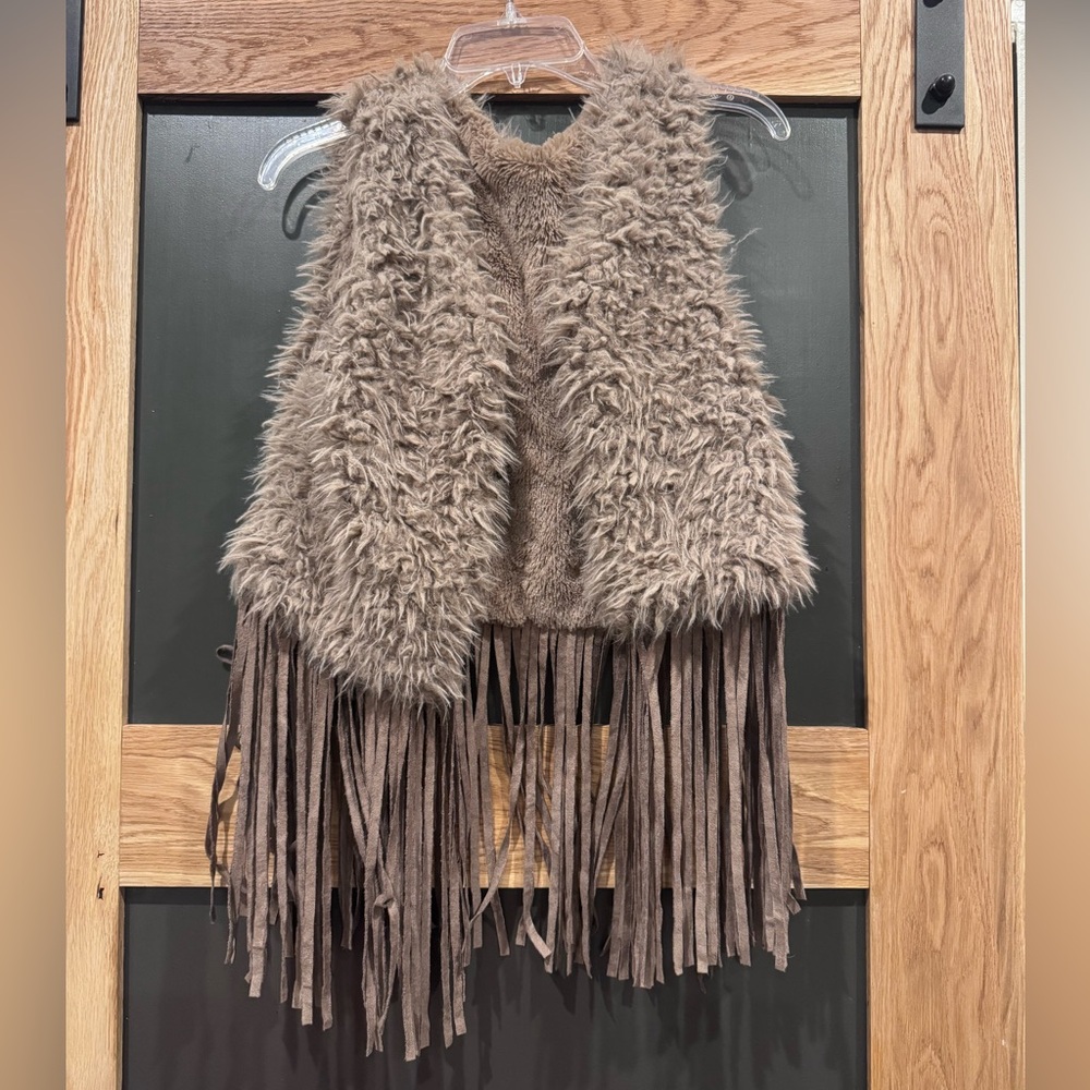 Faux Fur Fringe Vest | Boho Statement